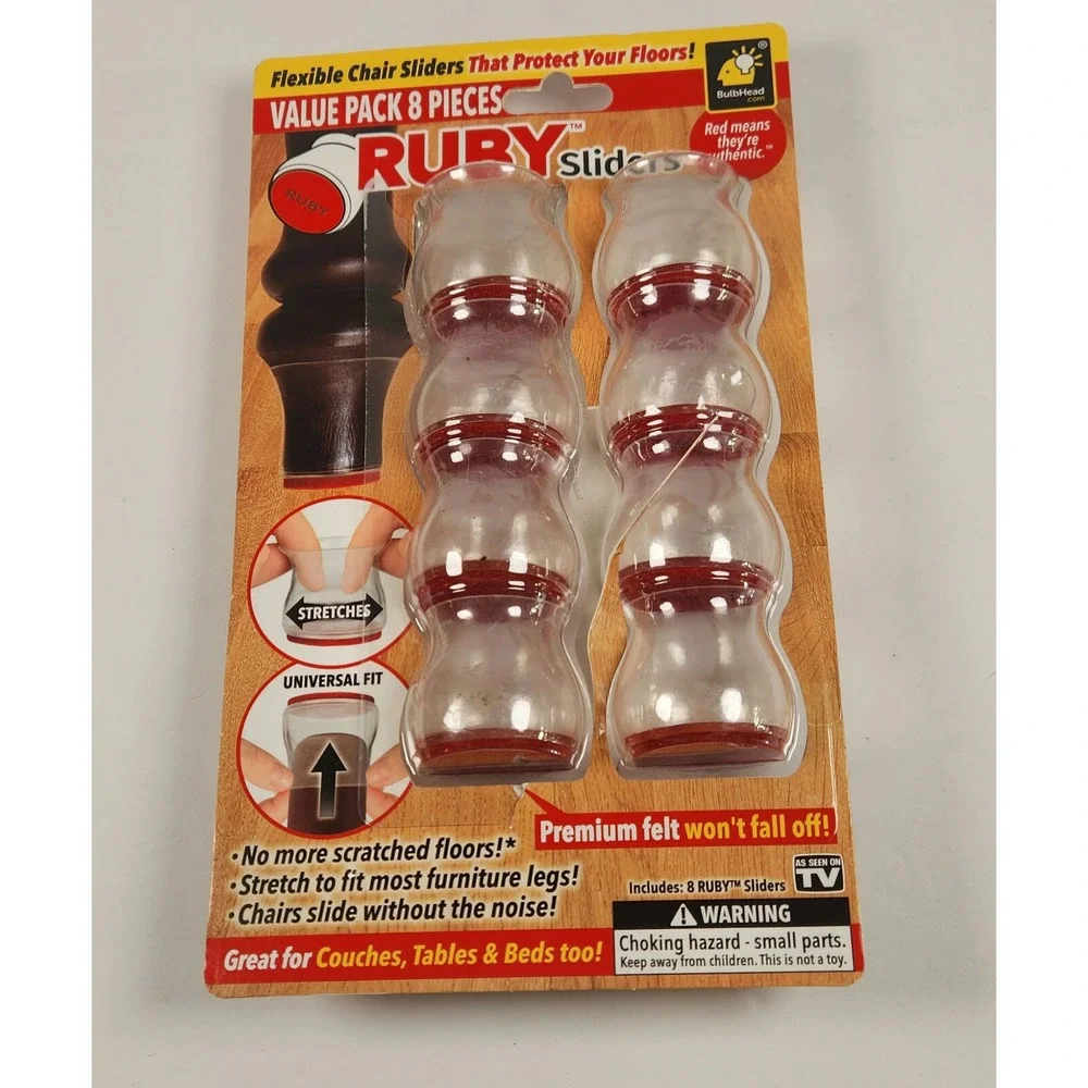 Ruby‎ Slider Chair Leg Slip-on Caps (8d6)